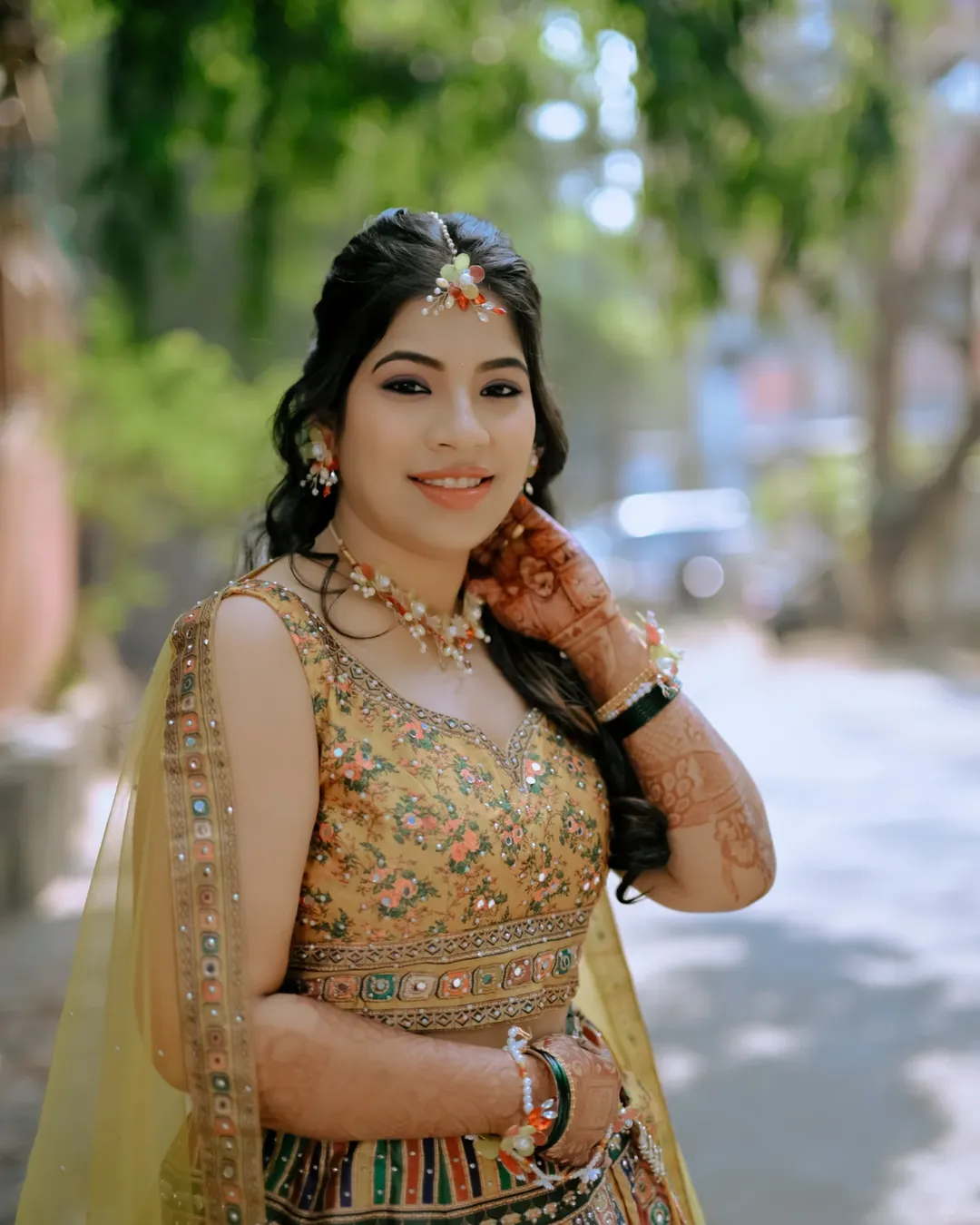 “Haldi day, happiness on full bloom for Bhakti 🌿✨”...#HaldiSpecial#haldiday#WeddingPhotography-4